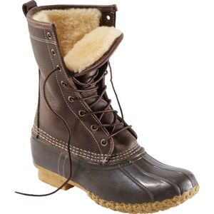 L.L. Bean 10” Shearling Lined Bean Snow Boots